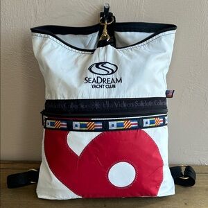 Sardinia Men’s Backpack in White With Random Number by Ella Vickers. Made in USA